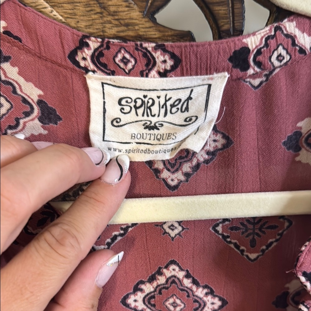 Bohemian Rust Blouse - Picture 2 of 4